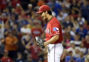 Darvish throws first CG Shutout